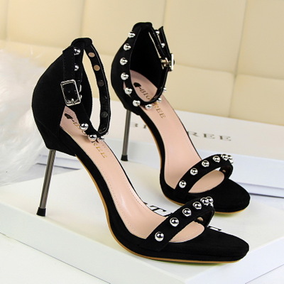 Studded Ultra Thin High Heel Sandals 