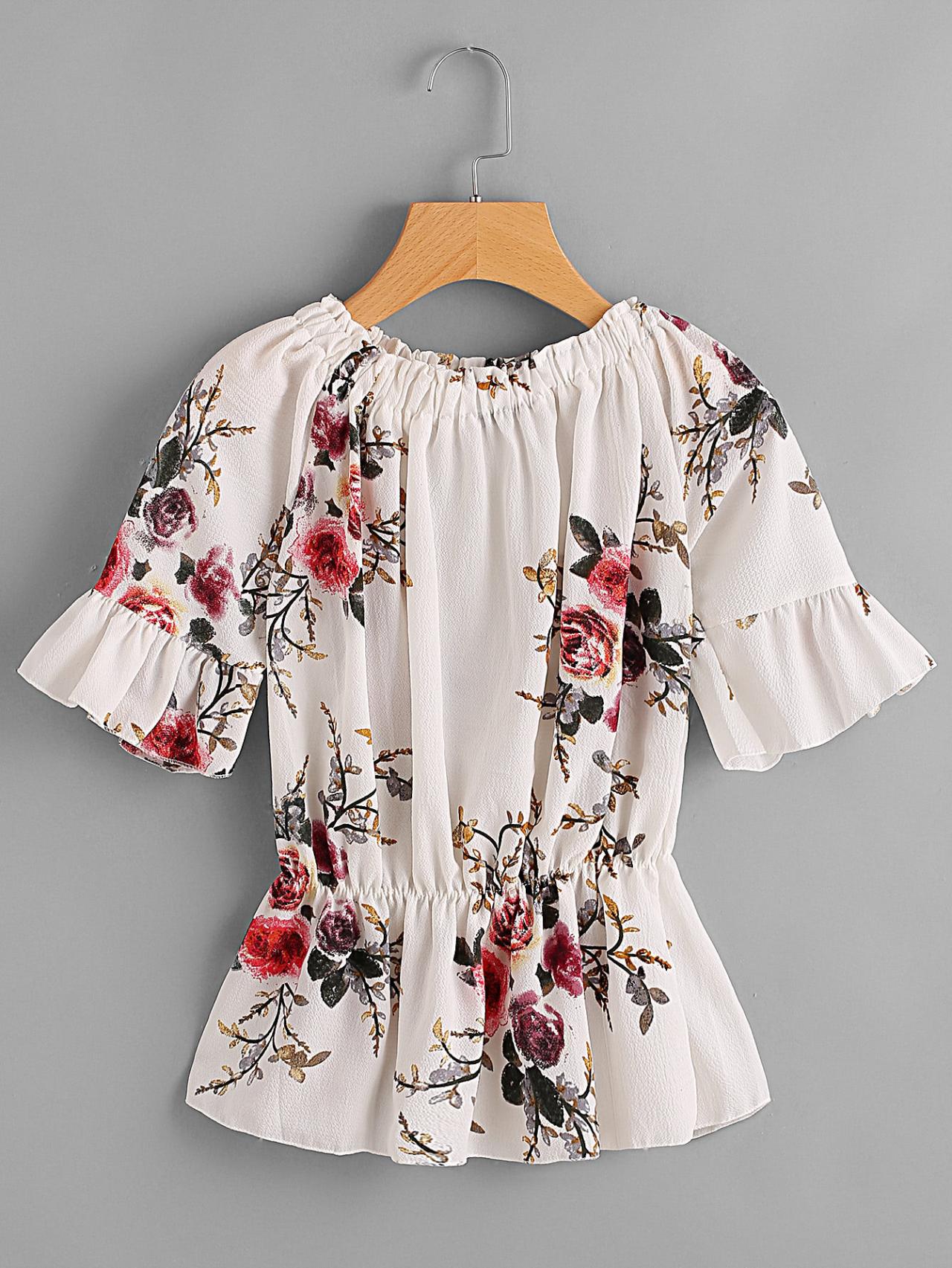 chiffon peplum top